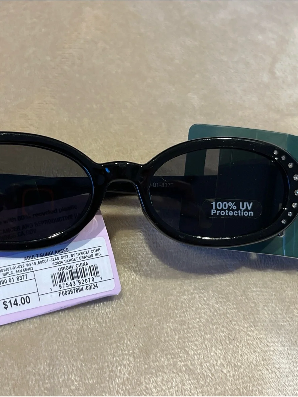 Wild Fable Black Sparkly Bling Oval Sunglasses - NWT